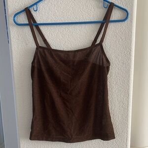 Brown Shimmer Cami Tank Top
